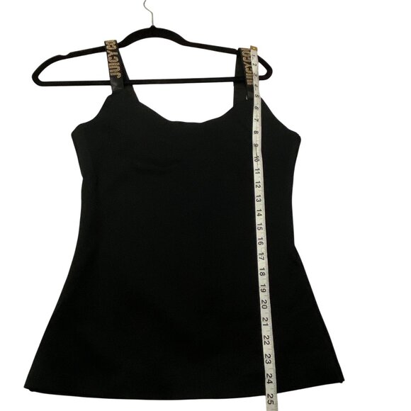 Juicy Couture Y2K Black Tank Top With Embellished Straps XL Nylon/Spandex bling - Picture 7 of 7